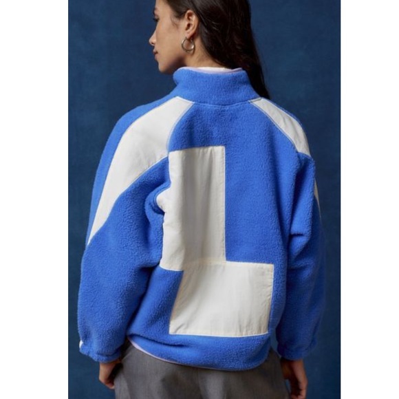 BDG Bruce Fleece Spliced Zip-Up Jacket - Picture 2 of 4
